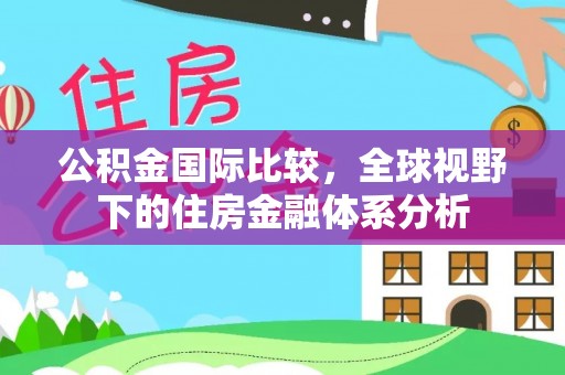 武川公积金国际比较，全球视野下的住房金融体系分析